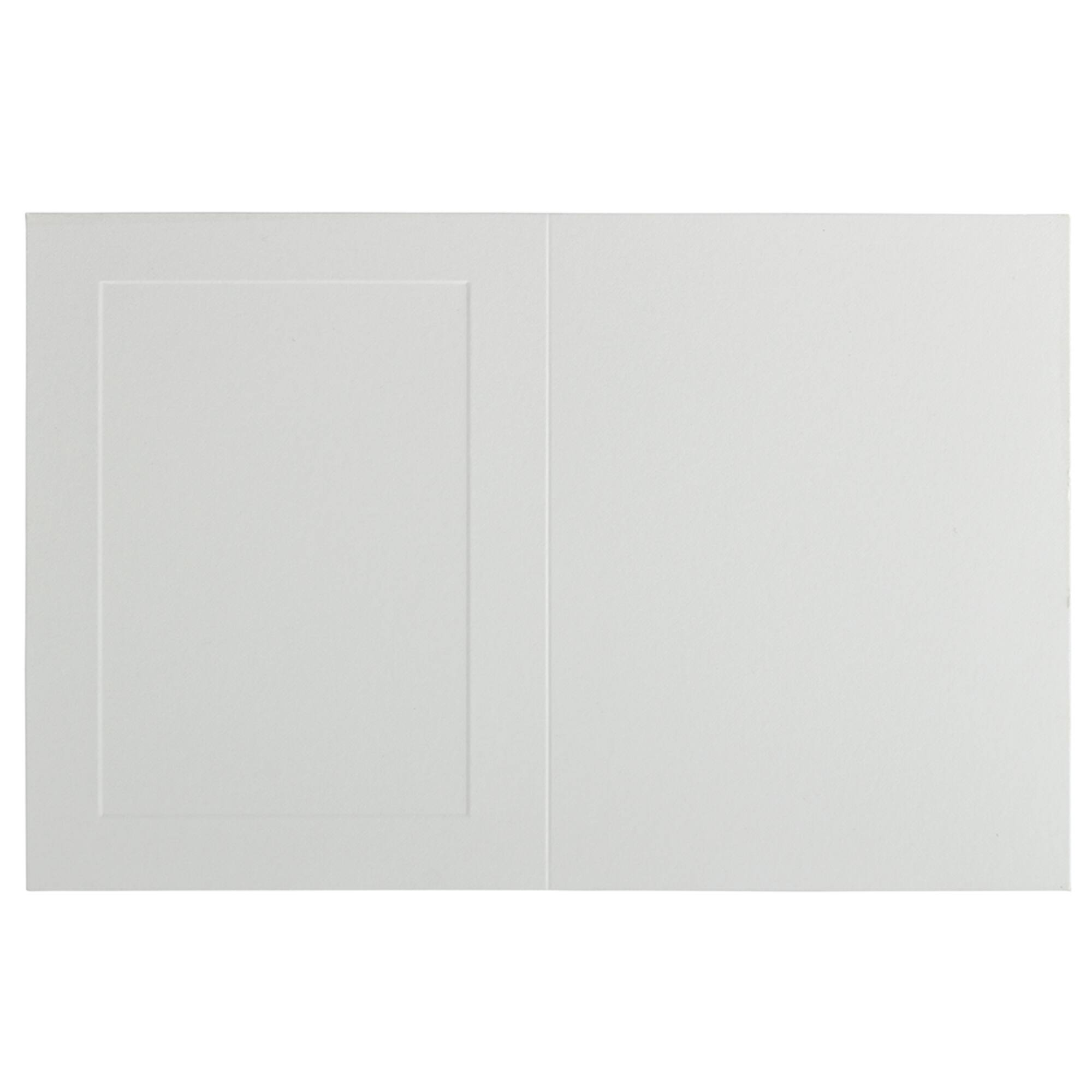 JAM Paper 3.5" x 4.875" Strathmore Bright White Wove Panel Blank Foldover Cards